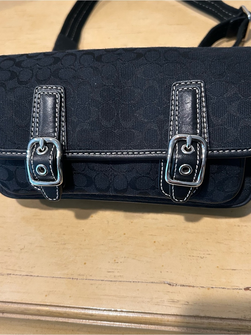 Signature vintage bon voyage women’s coach Y2K canvas belt bag - Picture 5 of 16
